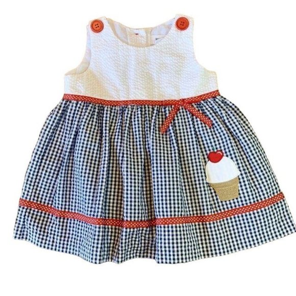 Korango Other - KORANGO Australia Girls Ice-Cream Dress 12-18 Mos Gingham Toddler Girl Summer